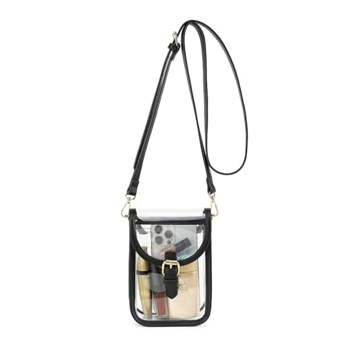 Small Clear Purse for Women Stadium, Clear Crossbody Cell Phone Purse Bag for Concerts, Sporting Event