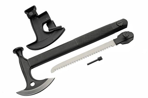 Rite Edge 17.5-Inch Hiker's Hatchet – Multi-Tool Axe with Hidden Saw, Fire Starter, Hammer, and Nylon Fiber Handle – Inclu...