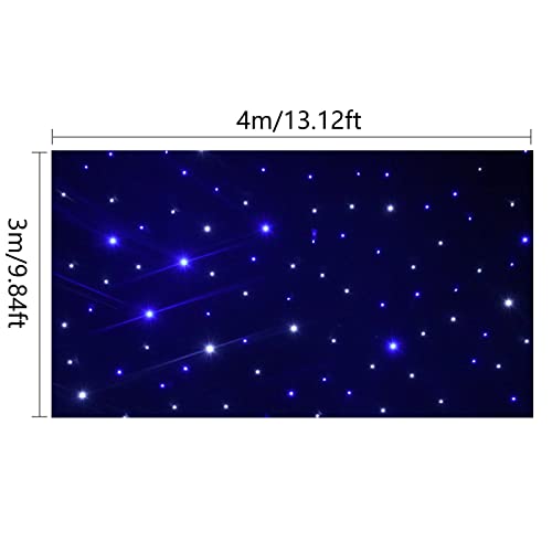LED Stage Backdrop w/Remote 9.84FT*13.12FT LED Star Light Curtain Backdrops Galaxy Starry Background Props Photography Nig...