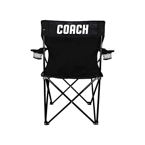 VictoryStore Outdoor Camping Chair - Coach - Team Gift - Sports Themed Camping Chair with Carry B