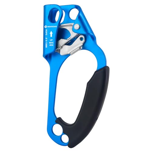 NewDoar UIAA & CE Certified Hand Ascender Rock Climbing Tree Arborist Rappelling Gear Equipment Rope Clamp for 8~13MM Rope