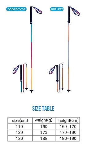 3 Section Trekking Poles Lightweight Aluminium Walking Poles Adjustable Trekking Sticks Collapsible Sticks 2pcs