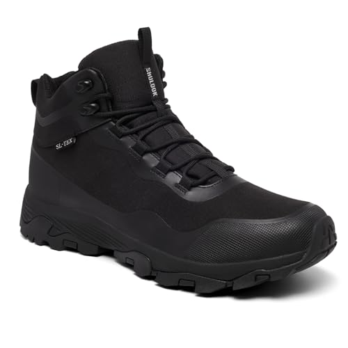 SHULOOK Men's Waterproof Hiking Boots Outdoor Lightweight Breathable Trekking Camping Mountaineering Shoes