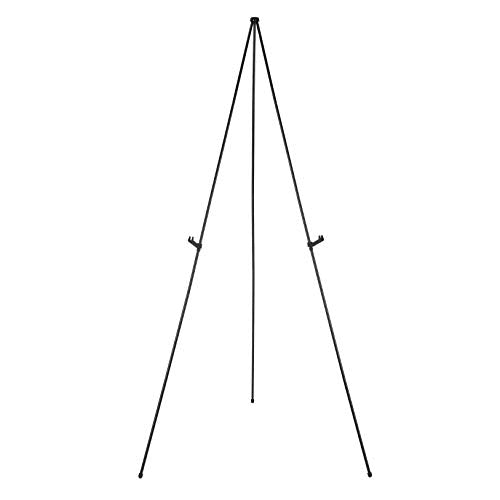 Amazon Basics Easel Display Stand, Instant Floor Poster, Lightweight, Collapsible and Portable with Tripod Base, Black Ste...