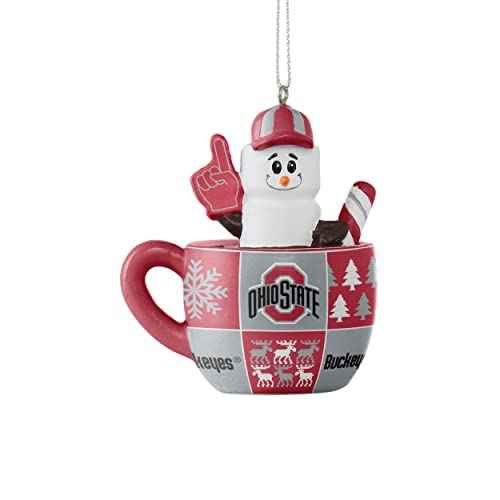 FOCO NCAA Unisex-Adult NCAA Team Logo Holiday Tree Smores Mug Ornament
