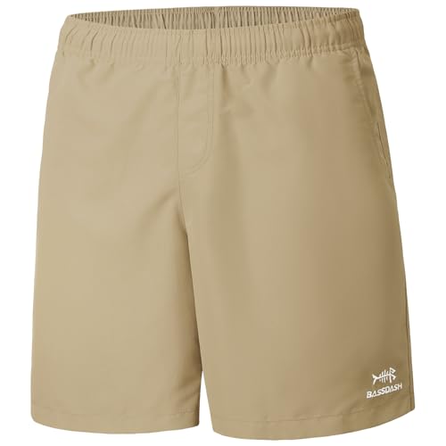 BASSDASH Men's 8''Fishing Water Shorts Quick Dry UPF 50+ Lightweight Cargo Hiking Kayaking Casual Bottom
