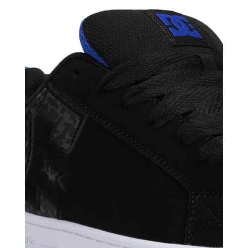 DC Men's Court Graffik Skate Shoe, Black/Blue