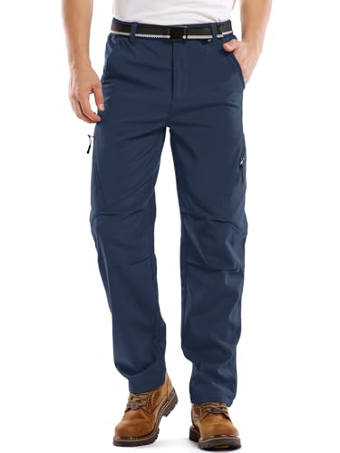 Jessie Kidden Mens Waterproof Hiking Pants, Outdoor Snow Ski Fishing Fleece Lined Insulated Soft Shell Winter Pants