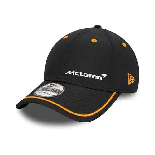 New Era Men's 940 Mclaren Automotive Contrast Piping 9Forty Baseball Cap Black, BLACK, osz