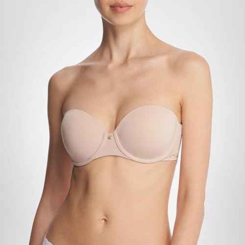 Natori Women's Pure Luxe Strapless Contour Underwire, Rose Beige/Pink Pearl