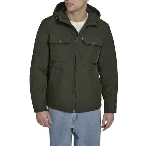 Levi's mens Ripstop Softshell Jacket With Hood