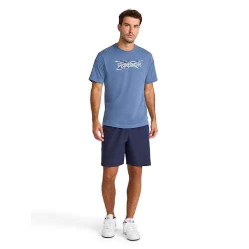 Reebok Mens Daybreak Crewneck T-Shirt, Standard Fit, Lightweight Cotton-Poly Jersey Fabric