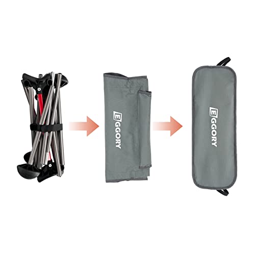 EGGORY Portable Outdoor Folding Chairs, Ultralight Folding Camping Chairs for Backpacking Hiking Travel with Storage Bag
