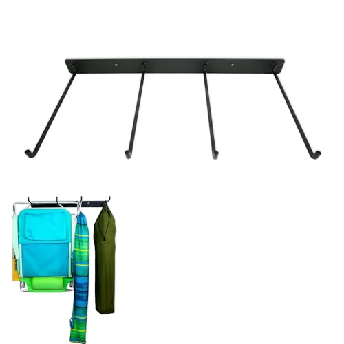 StoreYourBoard Double Chair Storage Rack – 2 Pack Heavy Duty Folding Chair Rack for Garage Organization, Holds 200 lbs, Ch...