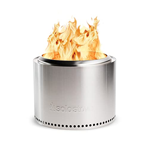 Solo Stove Bonfire 19.5" Smokeless Fire Pit with Removable Ash Pan | Portable Outdoor Fire Pit | Stainless Steel - Wood Bu...