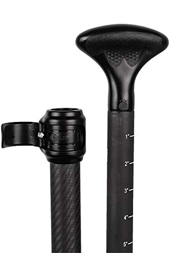 ISLE Stand Up Paddle Board Paddles (3 Piece Carbon Adjustable Shaft w/Nylon Blade)