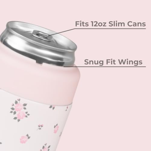 HydroJug Slim Can Cooler - 2-in-1 Insulated Can Cooler Cup - Stainless Steel Slim Can Holder with Non-Slip Rubber Base - S...