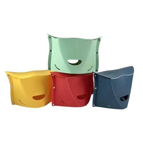 Swpato 4 Pack Folding Portable Camping Hiking Stools with Handbag Function - Lightweight Collapsable Travel Chairs for BB...