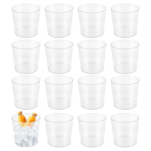 MUKLEI 16 Pack Plastic Ice Bucket, Clear Wine Cooler Bucket for Beer, Champagne,Beverage, Large wine bottle chiller for Pa...