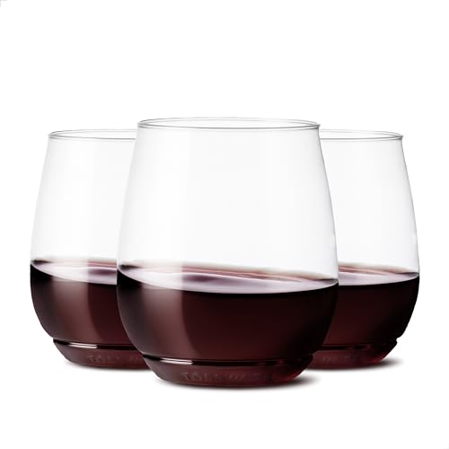 TOSSWARE POP 14oz Vino SET OF 48, Recyclable, Unbreakable Unbreakable & Crystal Clear Plastic Wine Glasses, 48 Count (Pack...