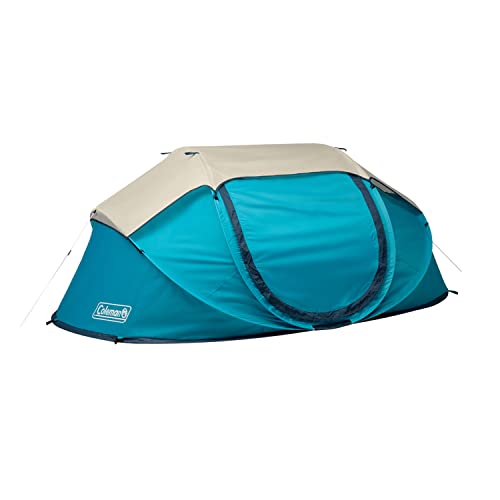 Coleman Pop-Up Instant Tent Sets Up in 10 Seconds, Portable & Lightweight 2/4 Person Weatherproof Camping Tent with Adjust...