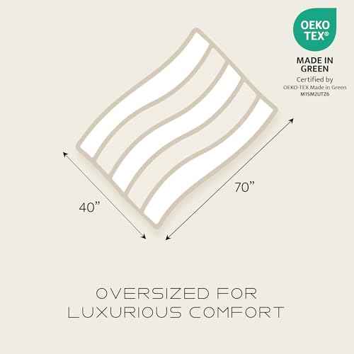 Pendleton Oversized Jacquard Spa Towels, 40 x 70 inches Bath Towels, 100% Cotton, Soft and Quick Dry for The Beach, Hot Tub, Pool - White Sands Tan