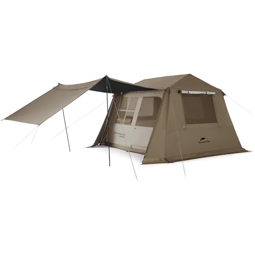 Naturehike Village Instant Tent, 4 Person 8 Person Camping Tent with Full Rainfly, Waterproof Large Cabin Tents for Car Ca...