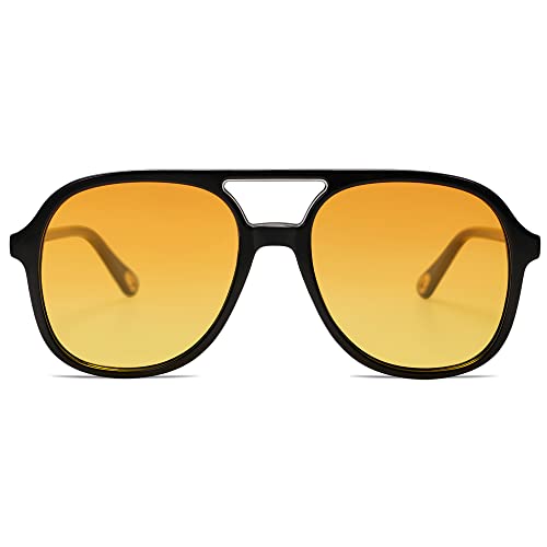 SOJOS Retro Polarized Aviator Sunglasses Womens Mens Classic 70s 80s Vintage Trendy Square Aviators SJ2174