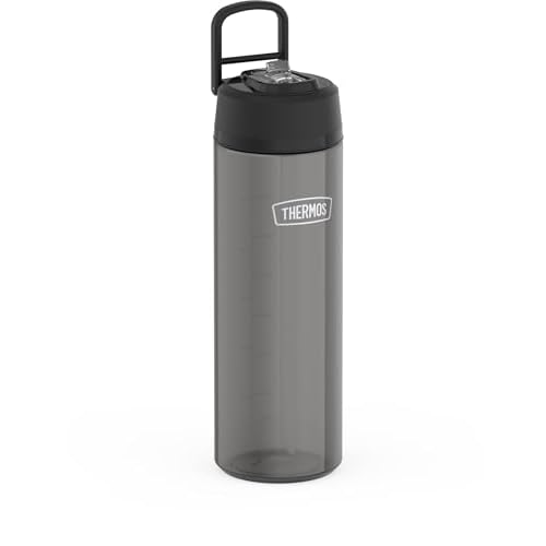 THERMOS ICON SERIES Lightweight Hydration Bottle - Durable Water Bottle Made with Tritan by Eastman with Straw Lid for Quick and Easy Drinking Experience - 26oz, Smoke