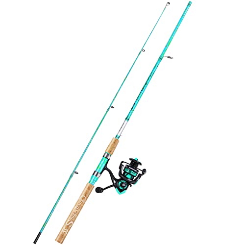 Sougayilang Fishing Rod and Reel Combo, 2-Piece 5-Foot 6-Inch Graphite & Fiberglass Rod, Durable and Strong, Quickset Ant...