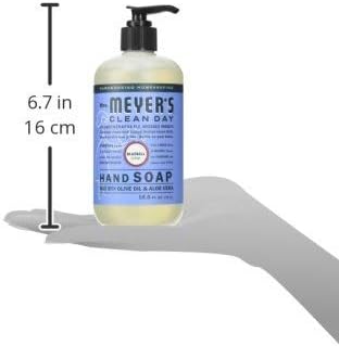 MRS. MEYER'S CLEAN DAY Hand Soap, Made with Essential Oils, Bluebell, 12.5 fl. oz - Pack of 6