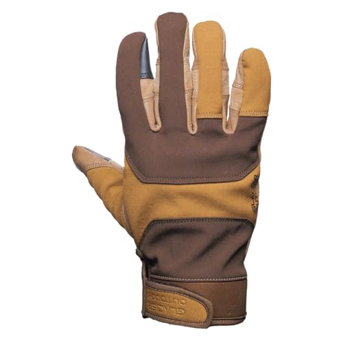 Glacier Glove Unisex El Jefe Gloves - Durable Breathable Quick-Drying Touchscreen Compatible Leather Outdoor Hunting Gloves