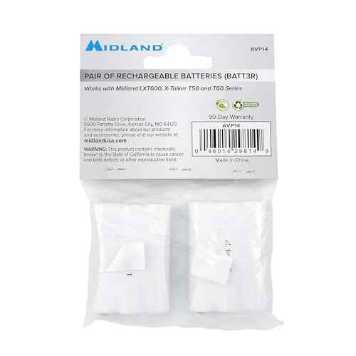 Midland AVP14 Rechargeable Batteries for T50 / T60 / LXT600 Series FRS Radios - 6-Pack