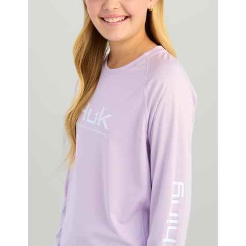 HUK Boys Pursuit Solid Long Sleeve Shirt, Fishing Shirt for Kids