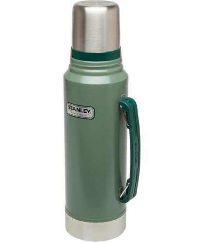 Stanley Heritage Classic Vacuum Bottle with Handle 1.1 qt | Wide Mouth w/Leakproof Cup Lid | Keep Drinks Hot or Cold | Ins...