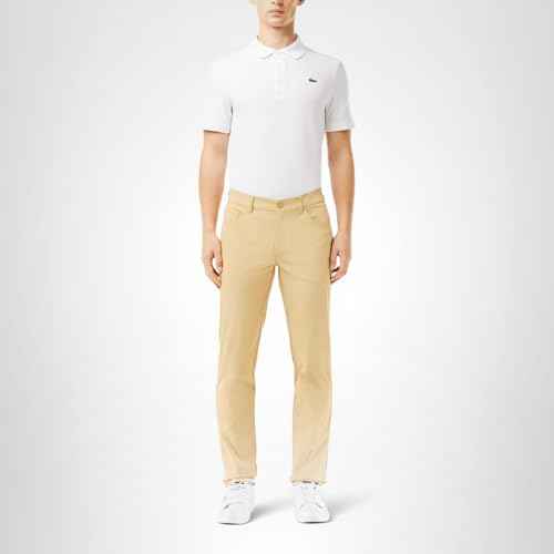 Lacoste Men's Sport Ultra Dry Slim Fit Golf Pants, Croissant, 38