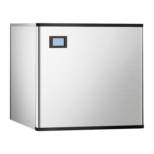VEVOR Commercial Ice Maker Machine-Head 800 lbs/24 h, 26 Inch Stainless Steel Industrial Ice Machine, Self-Cleaning and Scheduled Ice Making, Modular Ice Cube Machine for Restaurant Hotel - Head Only