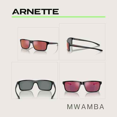 ARNETTE Mwamba AN4322 Rectangle Sunglasses for Men +BUNDLE with ACCESSORY EYEWEAR KIT