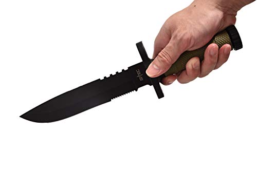 12.75" Tactical Survival Hunting Fixed Blade for Practical Use Durable Knife Bowie w Sheath