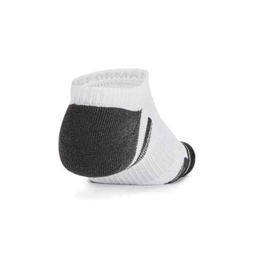 Under Armour 1386243-101-LG Unisex UA Perf Tech 6pk NS WHT LG