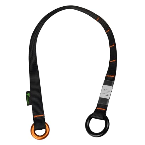 TFTICFH Friction Saver, 23kN Cambium Saver Retrievable Anchor, Climbing Rope Loop Belt Sling with Two 25kN Aluminum Rings ...