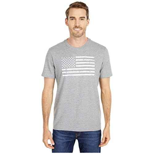 Life is Good Mens Crusher Tee Shirt, Short Sleeve Cotton Graphic T-Shirts, Classic Flag USA
