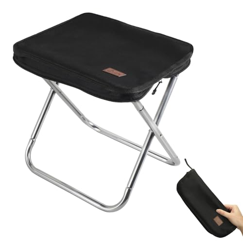 SZRUNZHU Camping Stool，Portable Foldable Stool Adult Collapsible Chairs for Fishing Outdoor Hiking 300 LBS Load