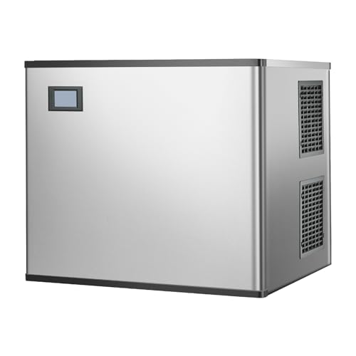 VEVOR Commercial Ice Maker Machine-Head 800 lbs/24 h, 26 Inch Stainless Steel Industrial Ice Machine, Self-Cleaning and Scheduled Ice Making, Modular Ice Cube Machine for Restaurant Hotel - Head Only