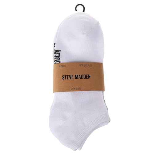Steve Madden Women's Low Cut Ankle Socks - 6, 8, and 10 Pairs - Athletic Workout, Running, Sport Sneaker Socks for Women