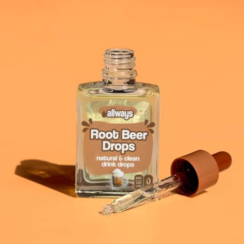 Allways Drops Natural Root Beer Water Flavoring Enhancer | Sugar-Free, Zero Calories, Monk Fruit Sweetened | Sustainable G...