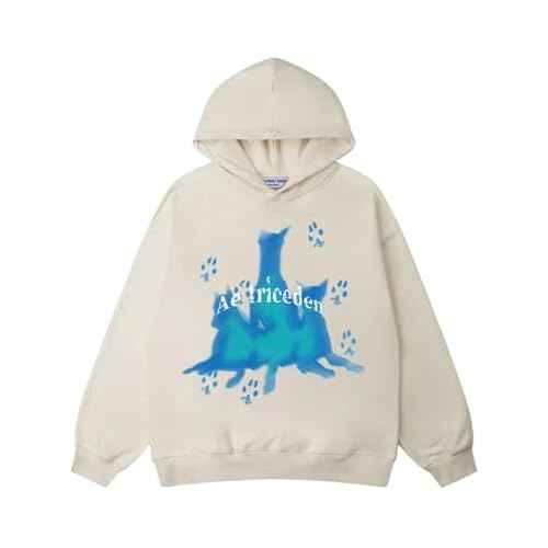 Aelfric Eden Mens Graphic Oversized Hoodie Print Streetwear Casual hoodies y2k Hooded Sweatshirt