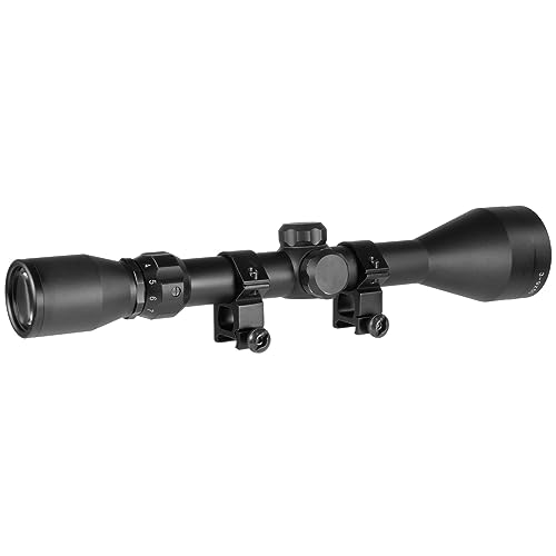 Truglo BUCKLINE Tactical Hunting Shooting Durable Waterproof Fogproof 1" Aluminum Tube Riflescope with Weaver-Style Mount Rings & Elastic Lens Covers Included