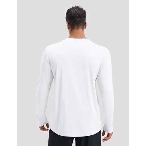 baleaf Men's Mountain Bike Shirts Long Sleeve Loose-fit Cycling Jersey Zipper Pocket UPF 50+ Workout Hiking Athletic Running