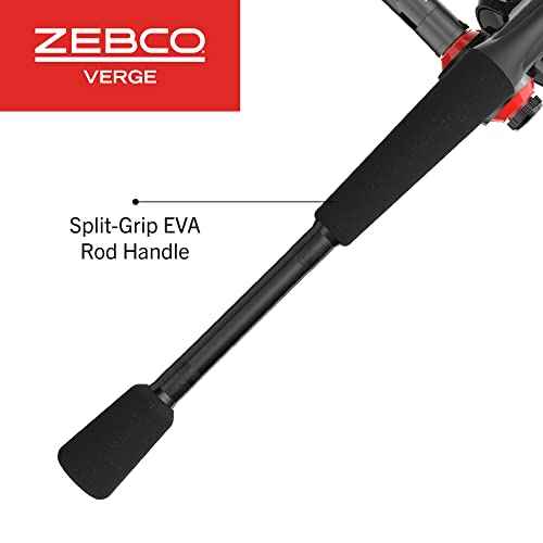 Zebco Verge Spinning Reel and Fishing Rod Combo, Changeable Right- or Left-Hand Retrieve, Pre-Spooled with Zebco Fishing Line